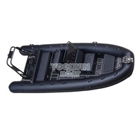 Bateau semi-rigide en aluminium à coque en V profond de 17 pieds (520 cm) avec pont ouvert soudé, pour la pêche sportive, la recherche et le sauvetage (SAR)