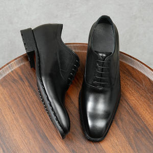 Chaussures derby pour hommes en cuir de vachette pleine fleur, respirantes, antidérapantes, pour le travail et les déplacements professionnels, style formel et luxueux. - Product Image 3