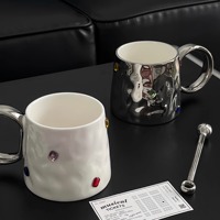 Harmony 2024 vente en gros Ins Style tasse personnalisée irrégulière avec poignée Sublimation tasse à café thermique en céramique