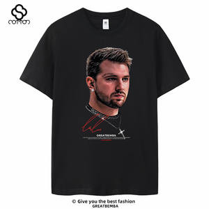 T-shirt à manches courtes pour homme Summer Lakers <span class=keywords><strong>Luka</strong></span> Doni, vêtements d'entraînement de basketball, coupe ample, 100% coton, décontracté avec motif - Product Image 6