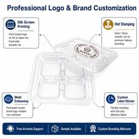 Boîtes d'emballage pour pâtisserie transparentes en PET de qualité alimentaire, écologiques, personnalisables, fabriquées directement par l'usine SUBANG