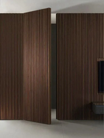 Porte intérieure invisible minimaliste en bois sur mesure, sans joint, pour immeuble d'appartements moderne - Offre Spéciale