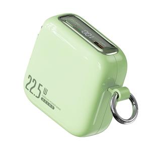 พาวเวอร์แบงค์ 10000mAh พร้อมสาย Type-C แบบยืดหดได้, ชาร์จเร็ว 22.5W  แบบพกพา พร้อมคาราไบเนอร์และสายคล้องคอ - Product Image 1