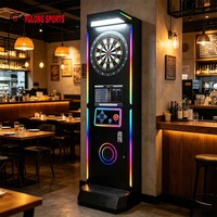 Machine de fléchettes électronique à monnayeur avec corps métallique, écran LCD 19 pouces et cible standard 15,5 pouces