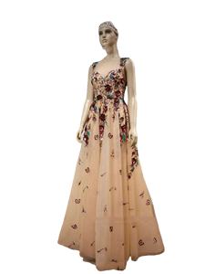 Nuovo Tessuto con Ricamo Multicolore 3D in Paillettes e <span class=keywords><strong>Tulle</strong></span>, Design con Grandi Fiori Ricamati <span class=keywords><strong>per</strong></span> <span class=keywords><strong>Abiti</strong></span> - Product Image 5