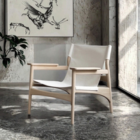 Style nordique moderne loisirs haute qualité en cuir synthétique fauteuil japonais pour salon maison bureau chambre repas en plein air