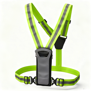 Khả năng hiển thị cao chạy vest cho đêm đi bộ Led phản quang chiếu sáng vest dây đai đàn hồi có thể in thể thao giải trí - Product Image 2