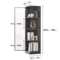 Vitrine haute en verre OEM pour figurines d'action, jouets Lego, étagère d'angle, meuble de rangement avec éclairage réglable, mobilier d'entrée