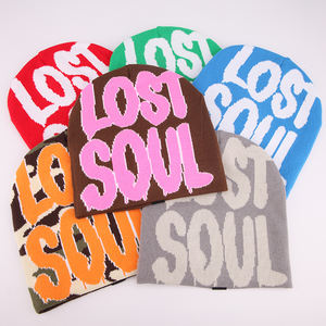 Custom Graphic Design Printed Jacquard Woven Knitted <strong>Beanies</strong> Streetwear No Cuff Caps Skully Hat Y2k Reversible <strong>Beanie</strong> - Product Image 6