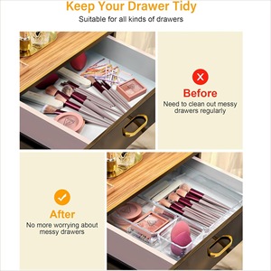 กล่องเก็บของแบบลิ้นชักใส ดีไซน์ทันสมัย เรียบง่าย เป็นมิตรกับสิ่งแวดล้อม ป้องกันฝุ่น ผลิตจาก PS สามารถประกอบรวมกันได้อย่างอิสระ เหมาะสำหรับห้องครัว - Product Image 3