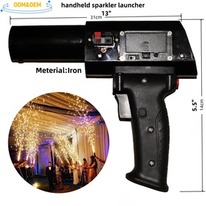 Pistolet à feux d'artifice portatif à piles, sans flamme, à étincelles froides, pour fête d'anniversaire, mariage - Product Image 5