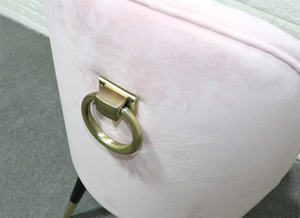 Chaise de salle à manger moderne en laine blanche mélangée, tissu de Boucle, jambe en métal noir, café, laine d'agneau - Product Image 2