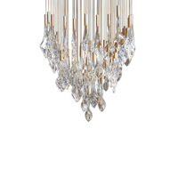 Lustre LED personnalisable pour salle de banquet de mariage, hôtel, lampe suspendue longue ou moyenne pour table à manger, idéal pour salon