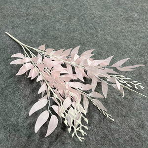 Feuilles de saule artificielles 5Fork 2026 pour décoration de mariage, plante verte, arrangement floral, matériau de feuillage assorti aux fleurs éternelles - Product Image 6