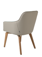 Chaise de salle à manger de luxe nordique avec accoudoirs, en tissu bicolore, pour la maison