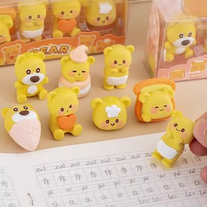 Juego de Papelería Coreano con Borradores de Animales, 4 Piezas, Forma de Oso, Bonito y Divertido, Venta al por Mayor para Niños - Product Image 4