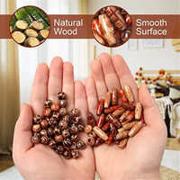 Vente en gros Offre Spéciale 200pcs perles en bois naturel peintes mixtes, pour perles de cheveux tresses peintes