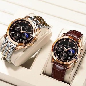 Montre pour homme POEDAGAR, chronographe sport, mode, date, quartz, montre-bracelet haut de gamme, étanche, lumineuse, bracelet en acier - Product Image 1