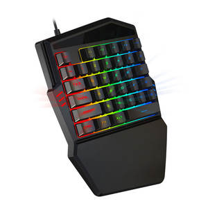 Clavier de jeu filaire USB RGB à une main gauche et combo clavier et <span class=keywords><strong>souris</strong></span> pour téléphone portable pour PUBG Mobile - Product Image 2