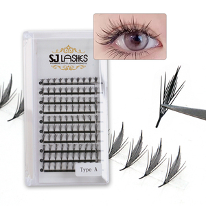Extensions de cils vegan faites à la main de qualité supérieure en gros, noir mat 05 07 <span class=keywords><strong>volume</strong></span> 8-25 mm, extensions de cils anime - Product Image 1