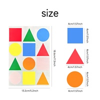 Autocollants de codage couleur multiformes en gros, autocollants adhésifs en forme de points, de triangles, de carrés, de rectangles pour le marquage, l'organisation, le bricolage