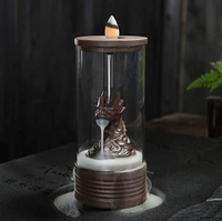 Coperto Drago Bastoncini di Incenso Censer Riflusso Incenso Cono Titolari Cascata Bruciatore di Incenso di Ceramica Fatti A Mano Decorazioni Per La Casa