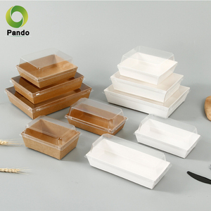 <span class=keywords><strong>Kraft</strong></span> dùng một lần Takeaway thức ăn nhanh salad bao bì takeout tông hộp bánh sandwich với nắp rõ ràng - Product Image 4