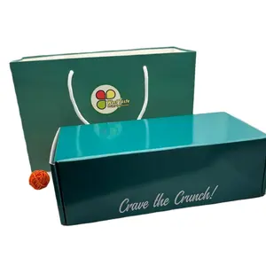 GMIカスタムボックス折りたたみ式スパイスジャーボックスホットソース赤と緑の包装紙箱カスタムギフトペーパーバッグ付き