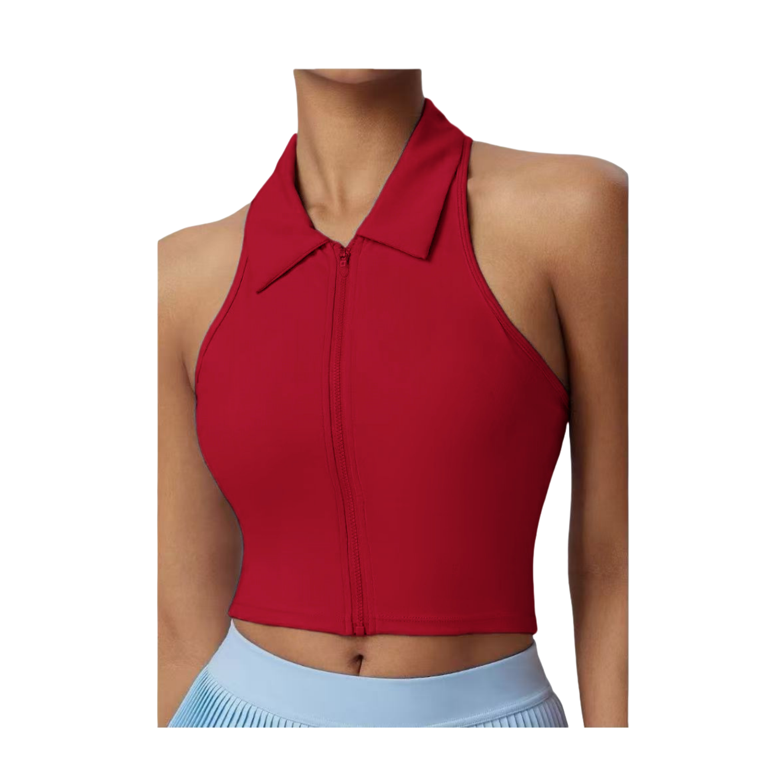Advanced Women's Sports and Fitness Bra Fixed Cup Stand Colla Breathable Quick Drying Yoga Top