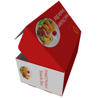 Venta al por mayor de China, aperitivos para llevar, comida rápida, caja de pollo para freír perros calientes para llevar, hamburguesa, pollo frito, caja de embalaje de contenedor de comida rápida