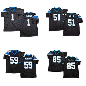Maillot de rugby vintage pour homme, style cousu, Cam Newton, Sam Mills, Luke Kuechly, Steve Smith Sr., <span class=keywords><strong>Julius</strong></span> Peppers, Kevin Greene, tailles S à 3XL - Product Image 1