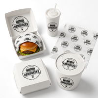 Envases de Alimentos Compostables Personalizados, Caja Desechable para Pollo Frito, Papas Fritas, Comida Rápida y Hamburguesas