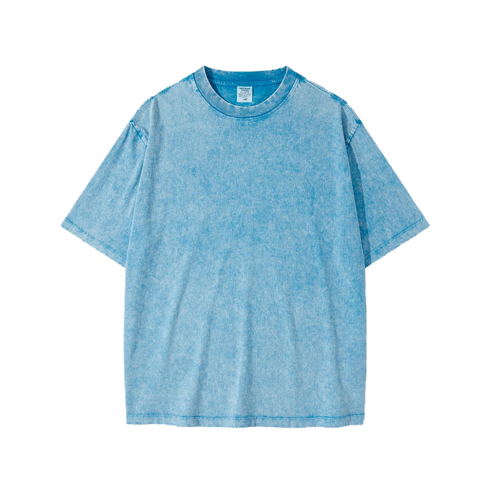 T-shirt da uomo taglie forti personalizzate blu chiaro