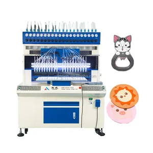 Hoge Precisie Pvc Handelsmerk Dispenser Machine 3d Zacht Pvc Rubber Sleutelhanger Maken Machine