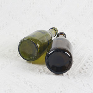 <span class=keywords><strong>Prix</strong></span> usine Ambre 187ml Petites bouteilles de vin en verre avec couvercle à vis pour Bourgogne Vodka <span class=keywords><strong>Whisky</strong></span> - Product Image 3