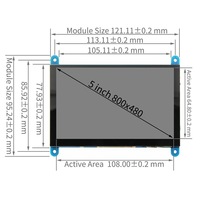 Nueva llegada pantalla táctil capacitiva de 5 pulgadas 800*480/1024*600 Industrial Android PC Raspberry Pi LCD Monitor Driver Board