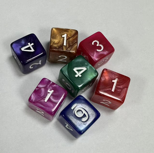 Faccub Chất Lượng Cao Tùy Chỉnh Thực hiện Mini 16Mm D6 Sáu Sided Right Angle Pearlescent Màu Tím Và Màu Đen Swirling Kỹ Thuật Số Dạy Học Xúc Xắc - Product Image 5