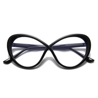 Lunettes de lecture surdimensionnées tendance de style papillon, anti-lumière bleue, monture intégrale, style européen et américain, pour femmes, très populaires sur Instagram