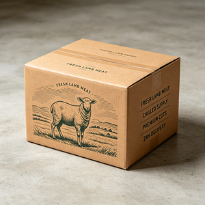 Caja de Cartón Corrugado Marrón Impresa Offset Personalizada, Producción en 72H, para Envío de Carne de Cordero de Granja, Caja de Embalaje para Envíos - Product Image 2