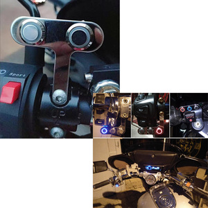 สวิตช์มอเตอร์ไซค์โมโตชิแบบสองฟังก์ชั่น ทำจากสแตนเลส พร้อมด้ามจับยาว สำหรับไฟเลี้ยว ไฟหน้า ไฟสปอร์ตไลท์ แตร และปุ่มปิดเครื่อง - Product Image 4