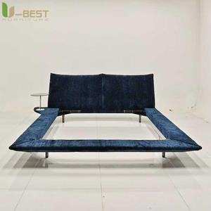 U-best 마스터 침실용 프린세스 침대 1.8미터 럭셔리 라운드 더블 침대 원목 프레임 프렌치 스타일 가죽 헤드보드 - Product Image 3