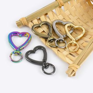 Meetee BF729 In Lega di Zinco Borsa Girevole Anello A Forma di Cuore Primavera Fibbia Borsa Hardware Accessori di Apertura Portachiavi Moschettoni - Product Image 4