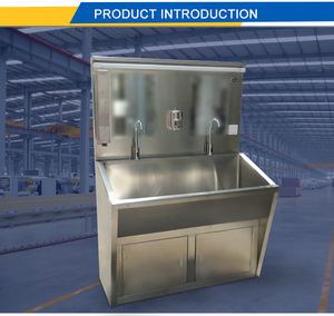 Équipement médical hospitalier Lavabo à double poste en acier inoxydable pour le lavage des mains - Product Image 4