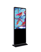 Kiosque d'affichage publicitaire LED couleur 55'' avec écran LCD, puces SMD, écran mobile vidéo pour centres commerciaux, vente au détail, support ODM, 3 ans, 450 cd/m²