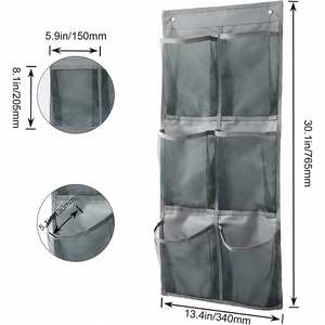 [Con Combinación de Múltiples Ganchos] Organizador de Pared con 6 Compartimentos Grandes para Dormitorio, Estilo Gabinete de Rejilla, para Almacenamiento Transfronterizo - Product Image 3