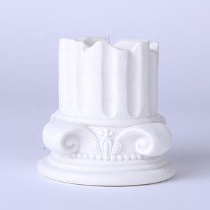 Columna blanca romana de lujo Pilar vela perfumada alta calidad Vintage arte griego Gel de coco cera vacaciones Ramadán Día del Padre nuevo - Product Image 3