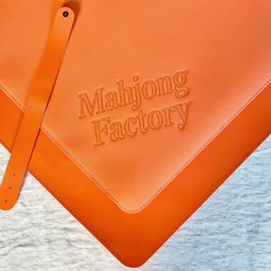 Tapis de jeu réversible en cuir vé<span class=keywords><strong>g</strong></span>étalien 33x33 pouces, résistant aux rayures, bords cousus, pour Mahjong, Dominos et jeux de société - Product Image 6