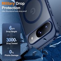 Coque de téléphone compatible avec Google Pixel 10 Pro, coque rigide anti-chute magnétique à couverture intégrale avec effet mat pour Google PIXEL 9A