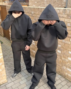 Wholesale Clothing Manufacturers Custom Hoodies and Sweatpants <b>Set</b> Fashionable Long Pants 2-Piece Men Hoodie <b>Set</b> - Product Image 2