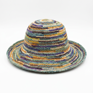 <b>Women</b> Raffia Straw Bucket <b>Sun</b> <b>Hat</b> Wide Brim Foldable Handmade Beach Travel Outdoor Cap - Product Image 3